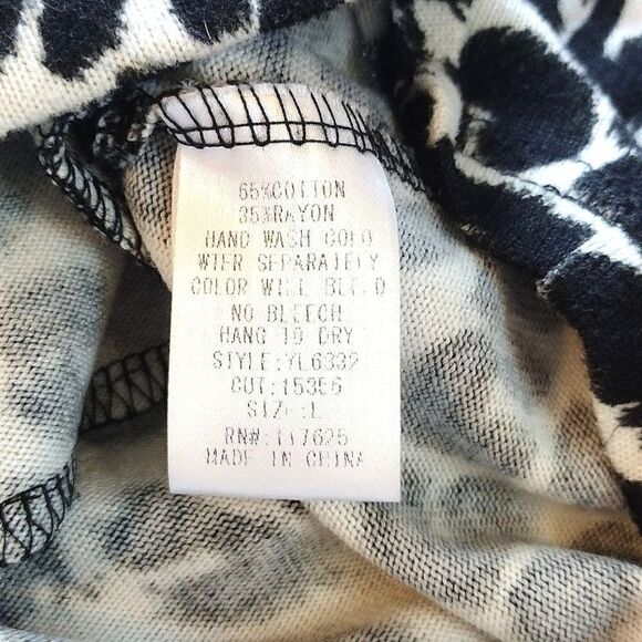 Ya Los Angeles Women's Size Large Leopard Print Long Sleeve Blouse Shirt, Top - Picture 6 of 14